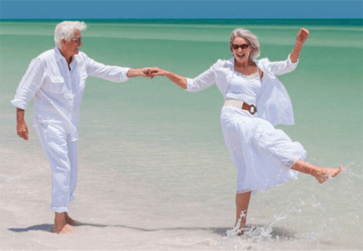 A happy active couple enjoying a balanced lifestyle
